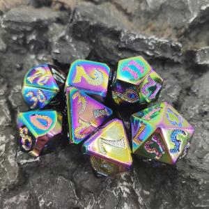 Best RPG Dice DND Neat Sharp Process Die Casting Polyhedron Mini Dice Set Dazzling Color for rpg game wholesale