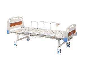 Two Functions Manual Hospital Bed With Aluminum Collapsible Side Rail 75° Angle