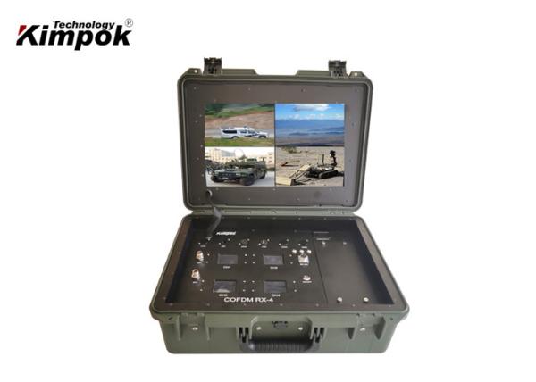 Cheap 4 Channels Digital COFDM Receiver Box Wireless LCD Recorder 17 Inch for sale