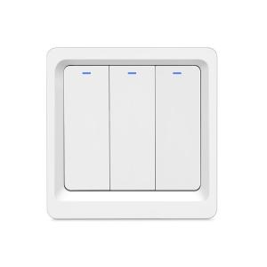 Glomarket Tuya WiFi Zigbee Smart Light Switch Push Button Wall Switch 1/2/3 Gang Work with Alexa Google Home
