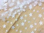 Pentagram Qmilch embroidered Lace Fabric , star lace fabric,Cotton Lace,