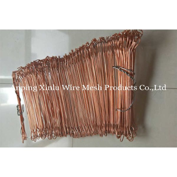 3 - 12 Inch Metal Copper Twin Wire double loop Bar Tie 350 - 550mpa Anti Rust Galvanized Rebar Tie Wire