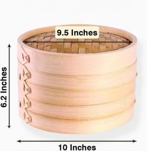 Best Eco Friendly Bamboo Steamer Basket Round Shape 10 Inch Bamboo Food Steamer wholesale