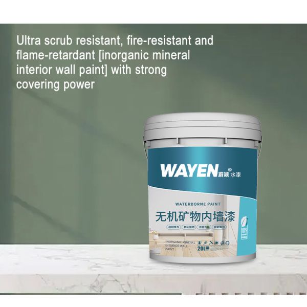18 Hours Drying Time Eco-friendly Class A Fire Protection Inorganic Mineral Paint for Interior Walls