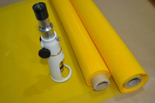 Cheap White / Yellow 61T Polyester Screen Printing Mesh For Printed Circuit Boards Printing for sale