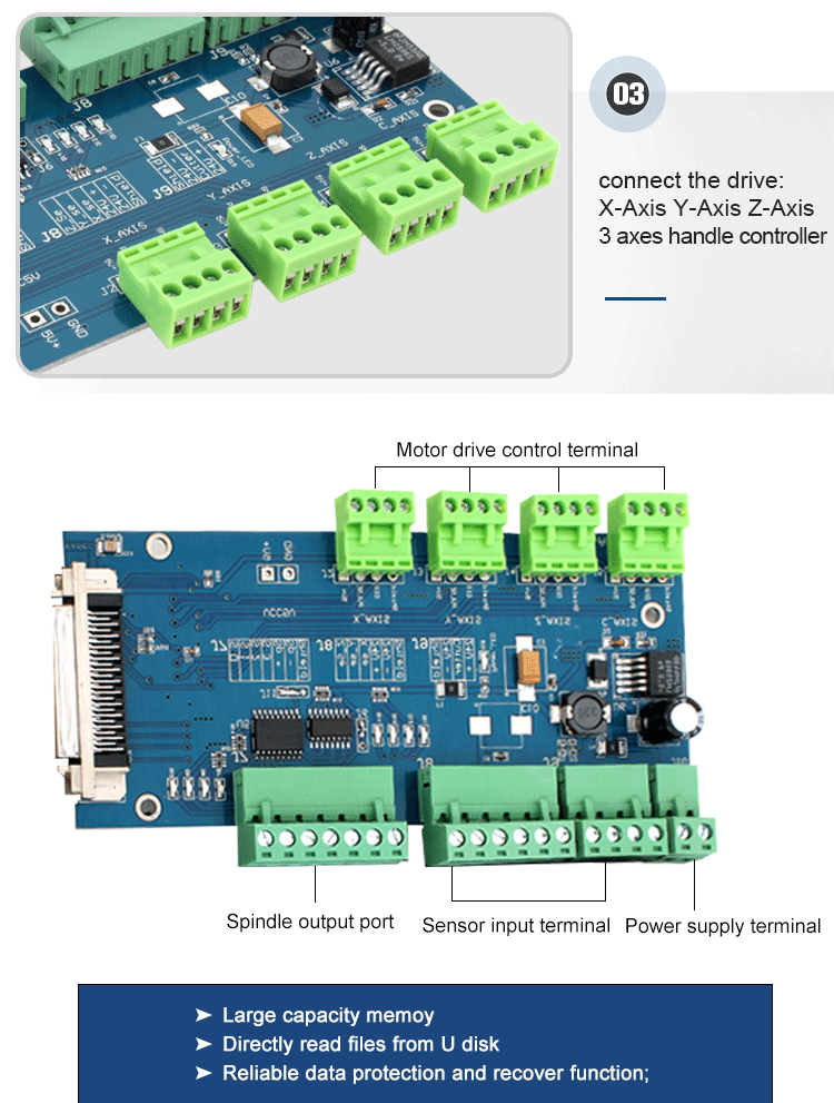DSP 0501 CNC Router Controller with 3 Axis Handle U Disk Port and Communication