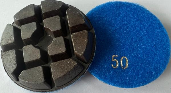 Cheap 3" Sharp Diamond Polishing Pads 50# 100# Grit For Marble / Terrazzo Floor Leveling for sale