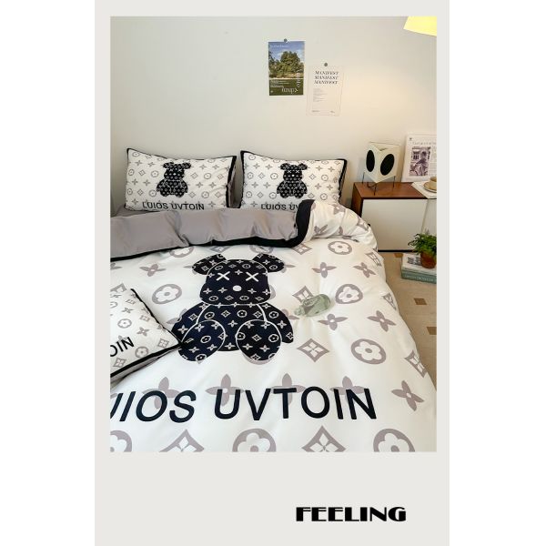 100% Polyester White Bedding Set for Wedding Luxury Bedspreads and Sheets Collections