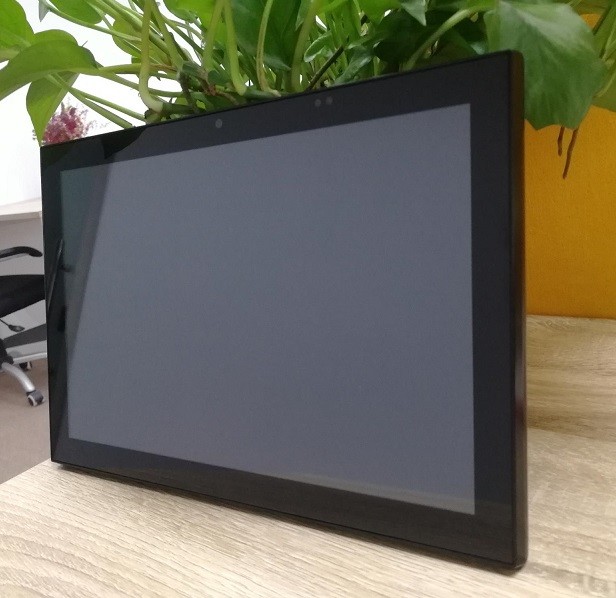 SIBO 10.1'' POE Inwall Mount Tablet With NFC Reader LED Light Bar For Time Attendance