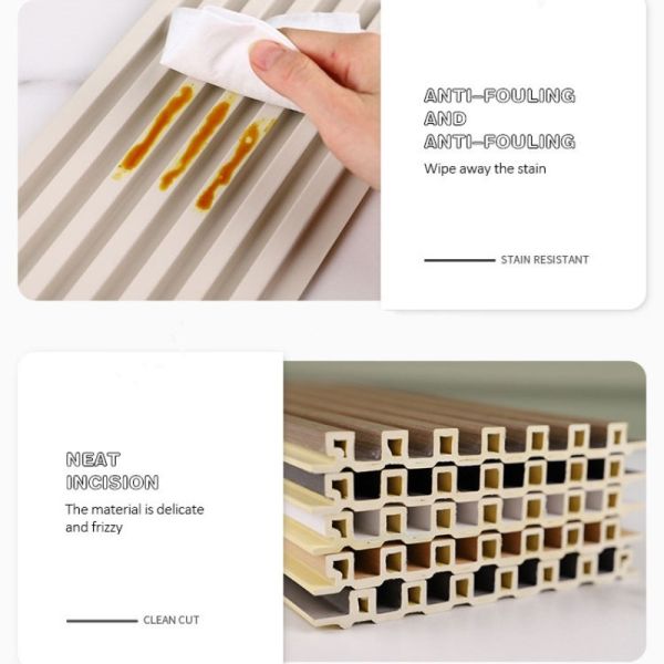 Waterproof Wood Plastic Composite Wpc Boards Interior Fluted Wall Panel