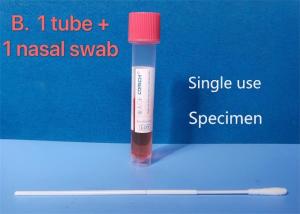 Best Virus Collection Disposable Specimen Collection Tube CE FDA With Swab wholesale