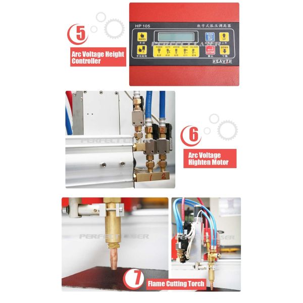Min Cutting Speed High Efficiency CNC Plasma Cutting Machine 0-3500mm