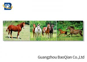 Best 0.6 MM Custom Size 3D Horse Pictures For Adverting / Decoration Three Filps wholesale