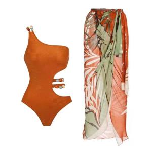 Best Summer Chic Three Piece Swimwear High Elasticity / Wire Free Comfort wholesale