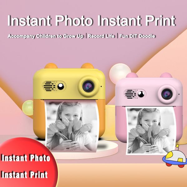 Instant Printing Mini Inkless Printer For Boys Girls 2inch Screen Personalized