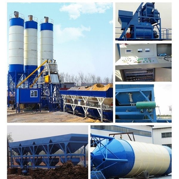 Construction Equipment Automatic Concrete Batching Plant Stable Performance