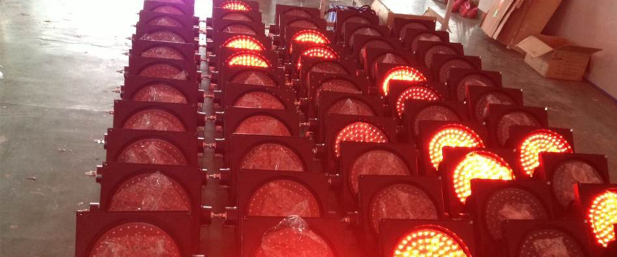 IP65 Protect Level 12V Amber Traffic Control Signal For Crossroad