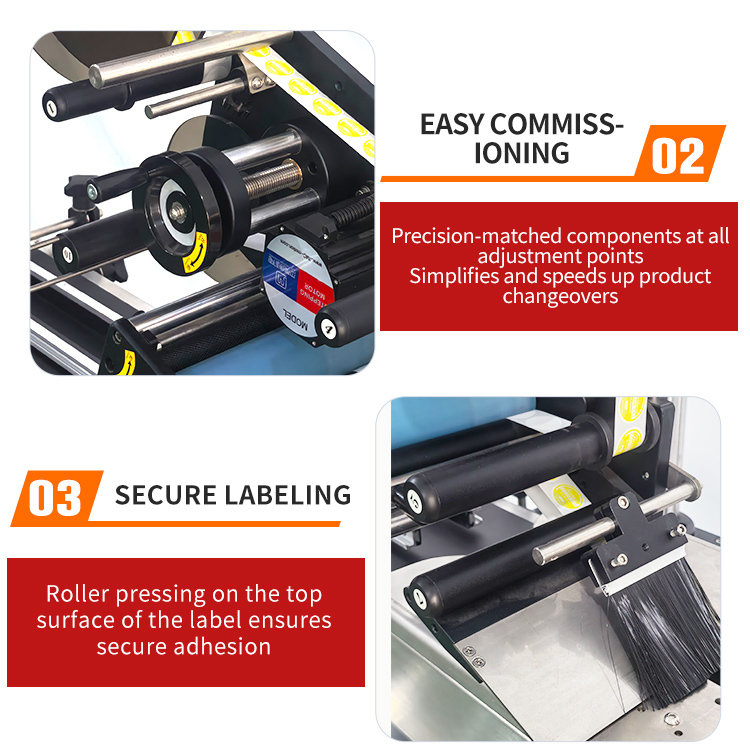 0.8KW Full Automatic Labeling Machine 50Hz Flat Bottle Labelling Machine High Speed