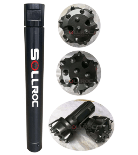 Black Color Down The Hole Hammer Drilling , Water Well Drilling Hammer Low Air Pressure