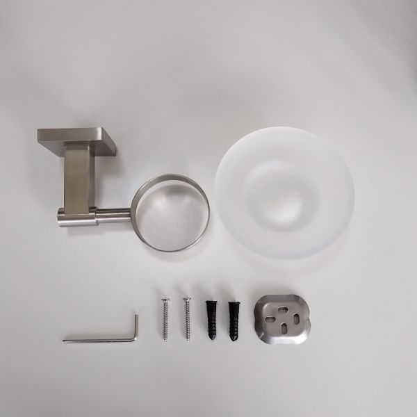 Square Liquid Soap Dish Holders Wall Mounted Polished