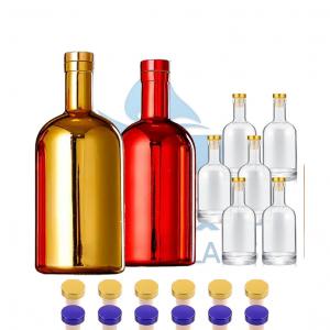 Best Transparent Colored Glass Wine Bottles 500ml 700ml 750ml Perfect for Liquor Packaging wholesale
