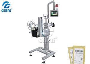 China 220V 0.65KW Automatic Box Labeling Machine Real Time Barcode Printing on sale