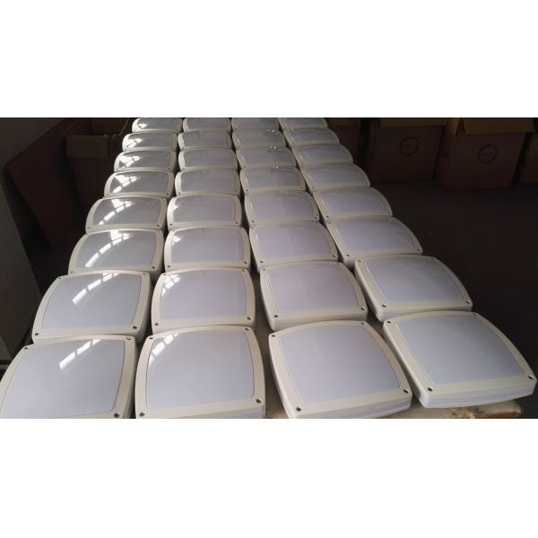 Square Shape White Bulkhead Outdoor Light , Led Bulkhead Wall Light Surface / Wall Mounted