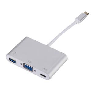 Best Ultra Thin VGA 3 In 1 10Gbps Powered USB C HUB For Data Transfer wholesale