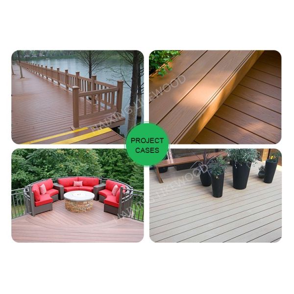 Outdoor Garden Park Yard and Balcony Decking with PVC Wooden WPC Flooring Customized