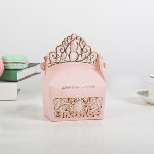 China 230g Whitecard Elegant Crown Childrens Wedding Favour Boxes on sale