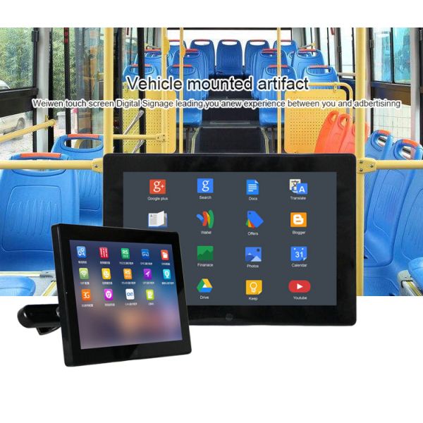 Android Bus Advertising Screen , Lcd Advertising Player Wall Mounted