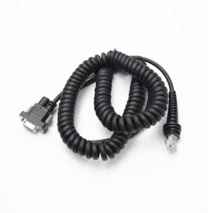 China RS232 DB9 Male To Rj45 Cable Coiled 3M Length 5V Black Color on sale