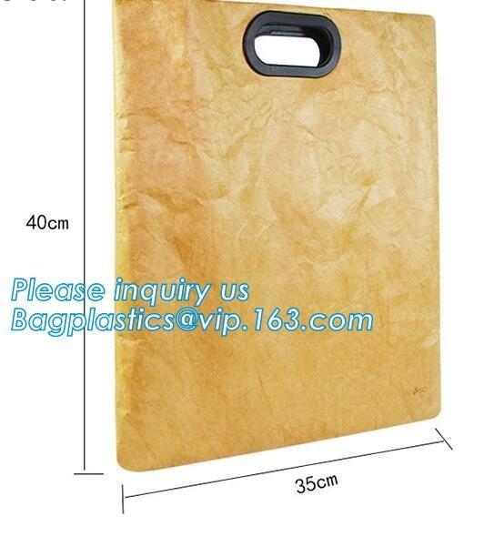 Cheap Waterproof reusable brown paper collapsible shopping bags custom logo printed Tyvek bags,Eco friendly waterproof tyvek p for sale