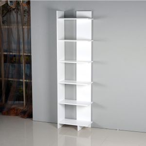 E1 MDF Wooden Corner Bookshelf
