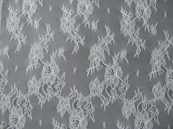 Cheap Nylon Elegant Eyelash White Lace Trimming Exquisitely Made 150cm CY-HB0594 for sale