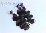 12 - 30 Inch Peruvian Virgin Hair / Natural Black Body Wave Hair