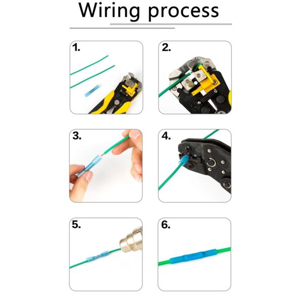 BHT Heat Shrink Pipe Butt Splice Cable Crimp Connectors Terminals Waterproof