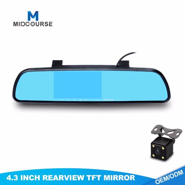 Cheap 4.3 Inch Monitor Rear View Mirror / 5W Car Backup Camera System for sale