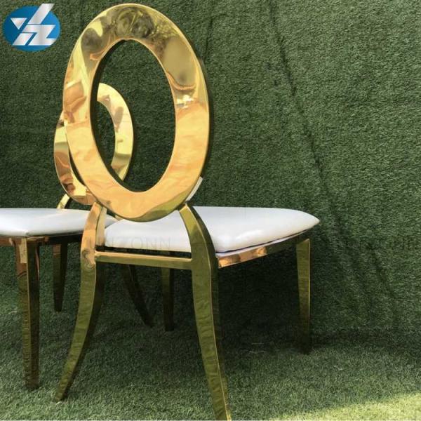 Cheap Hollow Back Round gold events chairs munufacturer for sale
