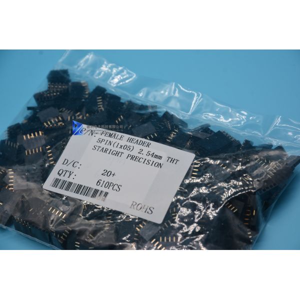 Plastic Female Header 5P 10P Pitch 2.54mm THT PCB Connector