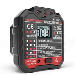 Best AC 250V Standard LED Plug Socket Tester , HT106B Socket Outlet Tester wholesale