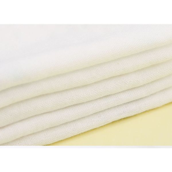 40S Thin Summer Combed White Cotton Gauze Fabrics Without Chemical
