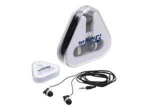 China Triangle Box Custom Fit Headphones , Custom Molded Earbuds With Long Cord on sale