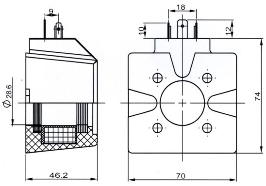 Vickers Type Hydraulic Valve Solenoid Coil 868988 24V DC 868987 12V DC