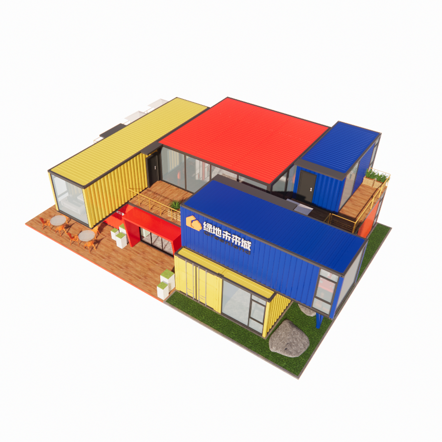 Galvanized Steel Square Tubes Main Structure for Customization Modern Prefab Container Houses Aluminum Alloy Windows