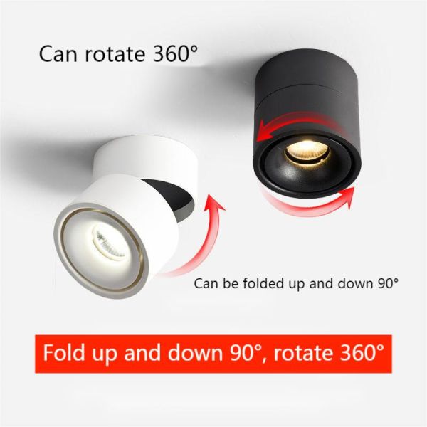 AC180V-240V aluminum Led Track Spotlight 7W Ceiling Adjustable