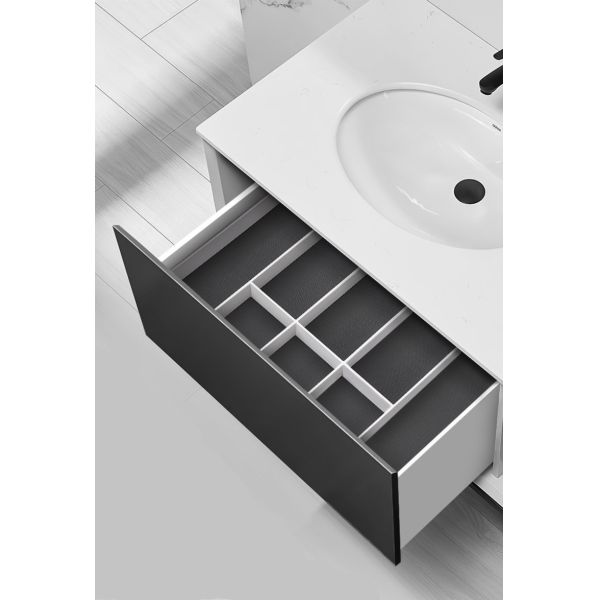 MJMHD YG039 Modular Drawer Organizer System, Customizable Honeycomb Core PVC Divider with Quick-Install Clips, 2M Length for Kitchen Office Wardrobe
