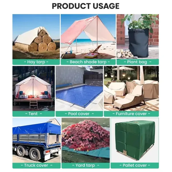 Tarpaulin Factory-made Canvas Polyethylene Material Fabric Waterproof Roof Heavy Duty Recycled Tarps Roll