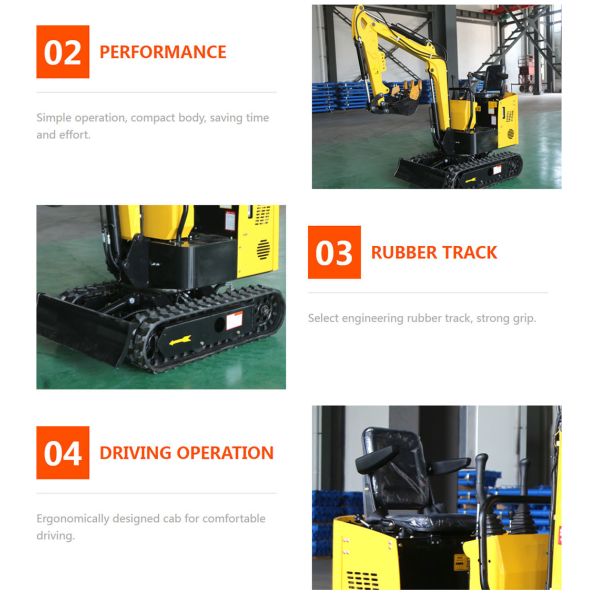 ZHONGMEI Farm Use Small Digger Earth Moving Machinery Mini Crawler Excavator