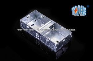 China 2- Gang British Standard Metal Electrical Conduit Box With PVC , Conduit Switch Box on sale